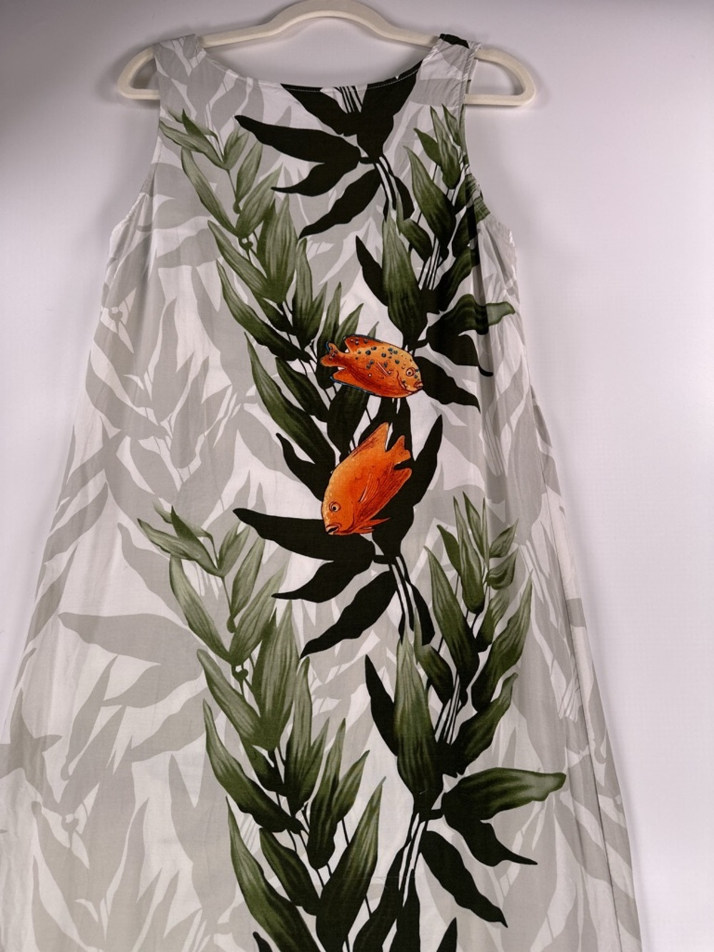 Wyland AFTCO Vintage Marine Fish Maxi Dress Large USA - Picture 9 of 14